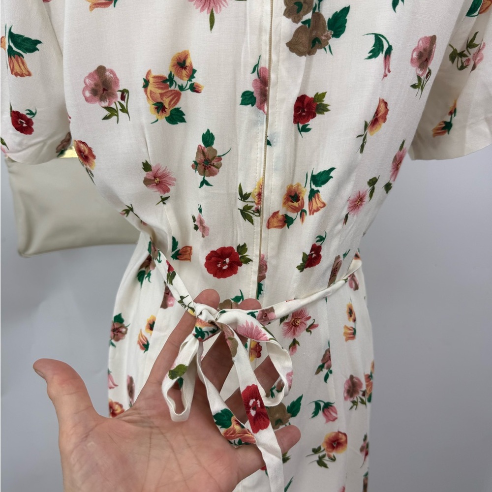 Jamie Brooke vintage 1990s Floral Prairie cottage core BoHo print dress 3/4 - Picture 4 of 10